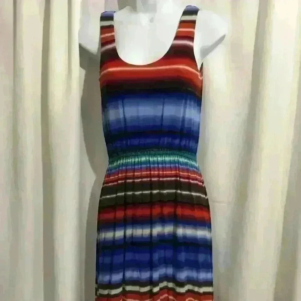 Calvin Klein Petite Multicolored Striped Dress